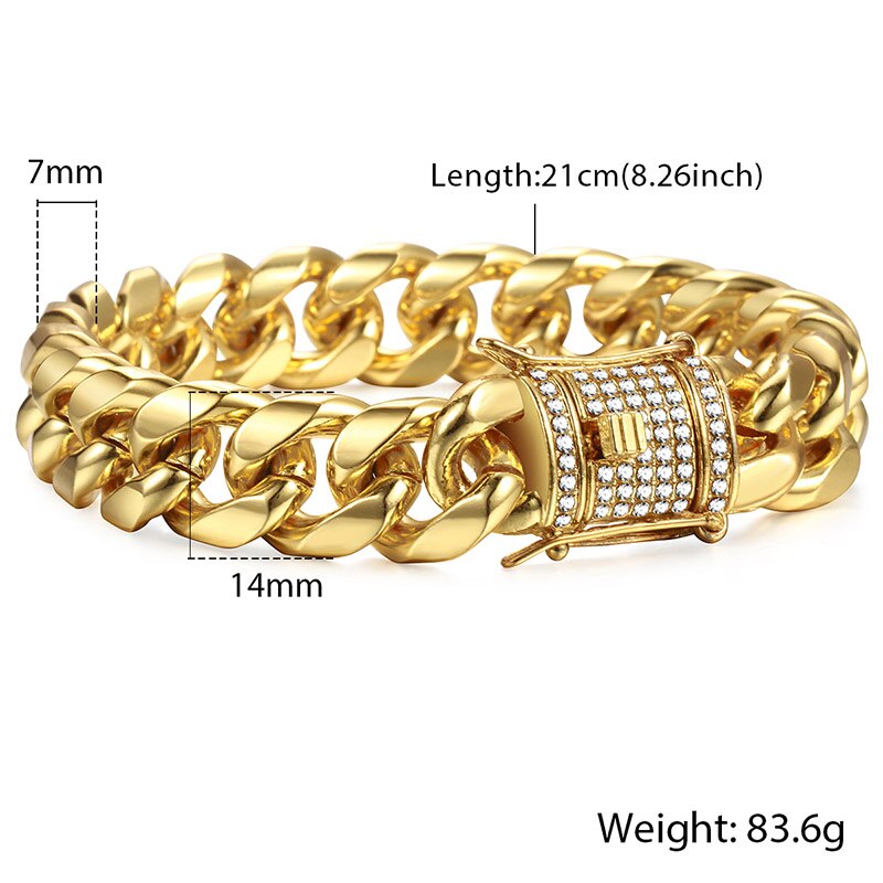 Gold Cuban Link Bracelet